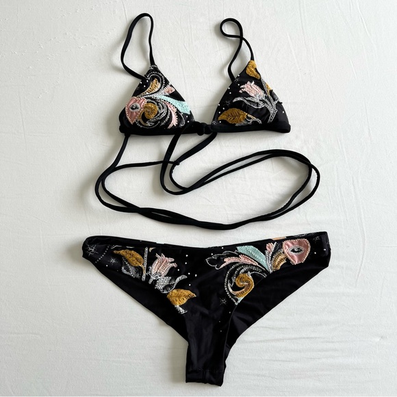 Agua bendita Bikini Set Romy Mare Top and Bottom Size Top-S Bott-M - Picture 3 of 10